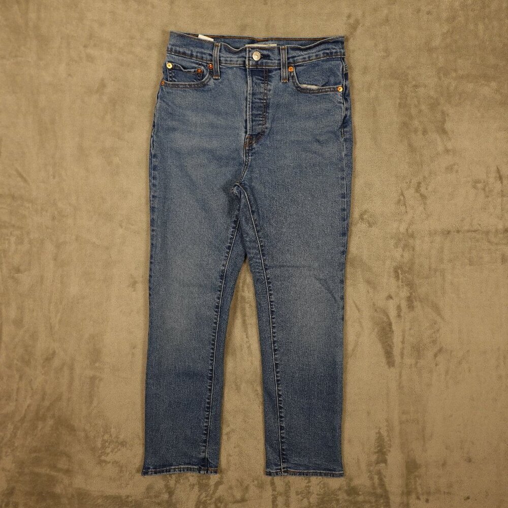 Levi's Jeans Wedgie‎ Straight women's 28 blue denim red tab button fly